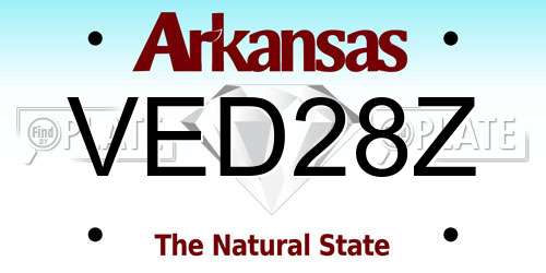 VED28Z Arkansas License Plate