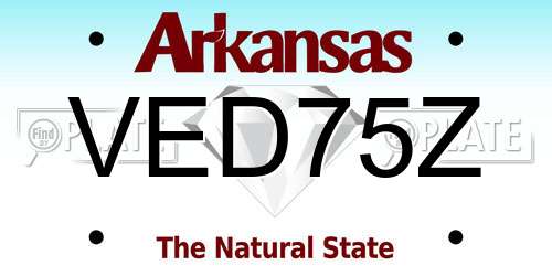 VED75Z Arkansas License Plate