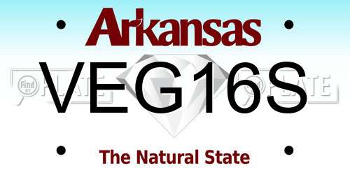 VEG16S Arkansas License Plate