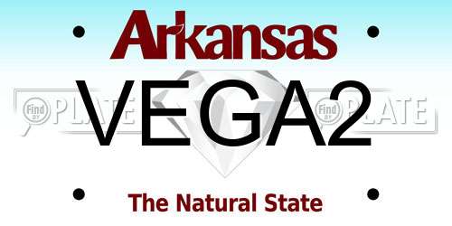 VEGA2 Arkansas License Plate