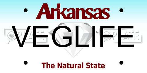 VEGLIFE Arkansas License Plate