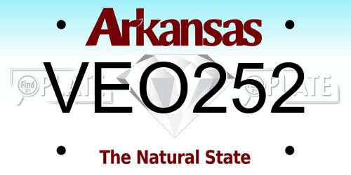 VEO252 Arkansas License Plate