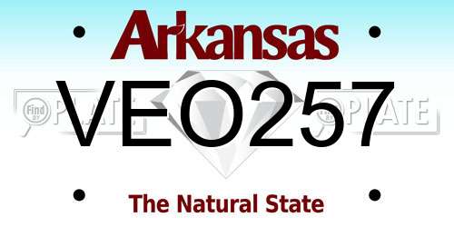 VEO257 Arkansas License Plate