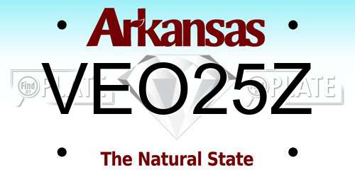 VEO25Z Arkansas License Plate