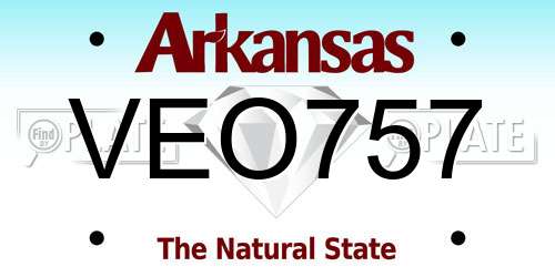 VEO757 Arkansas License Plate