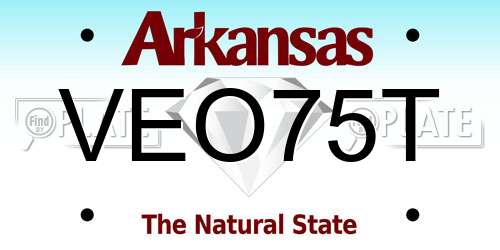 VEO75T Arkansas License Plate