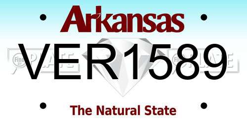 VER1589 Arkansas License Plate