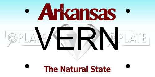 VERN Arkansas License Plate