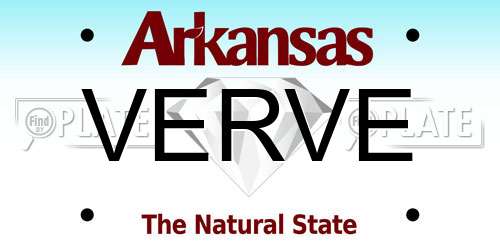VERVE Arkansas License Plate