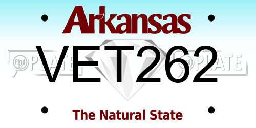 VET262 Arkansas License Plate