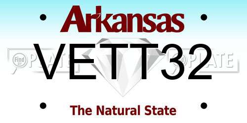 VETT32 Arkansas License Plate