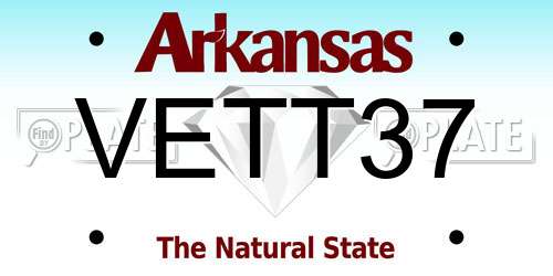 VETT37 Arkansas License Plate