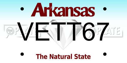 VETT67 Arkansas License Plate