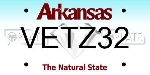 VETZ32 Arkansas License Plate