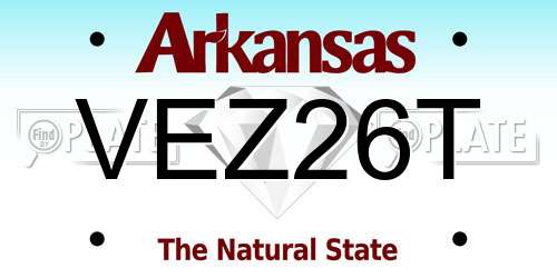 VEZ26T Arkansas License Plate