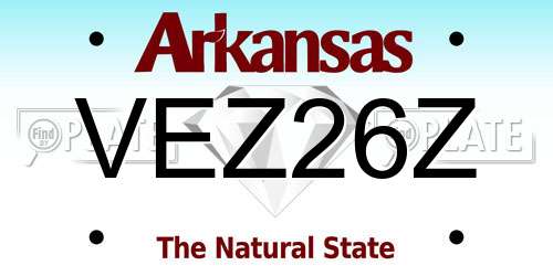 VEZ26Z Arkansas License Plate