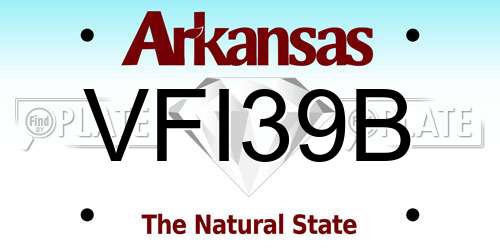 VFI39B Arkansas License Plate