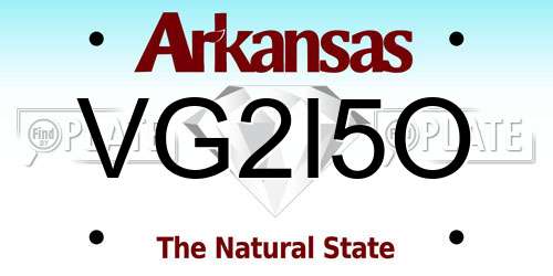 VG2I5O Arkansas License Plate