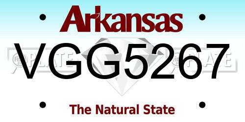 VGG5267 Arkansas License Plate