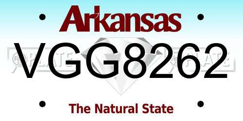 VGG8262 Arkansas License Plate