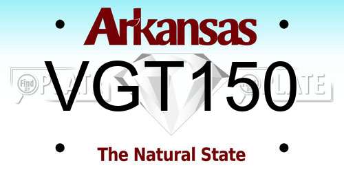 VGT150 Arkansas License Plate