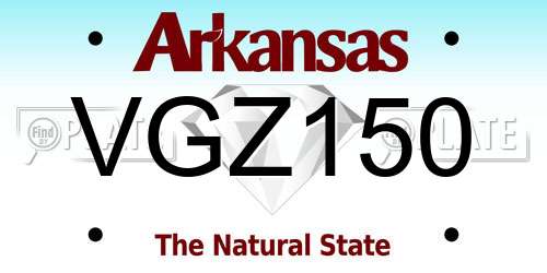 VGZ150 Arkansas License Plate