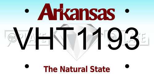 VHT1193 Arkansas License Plate