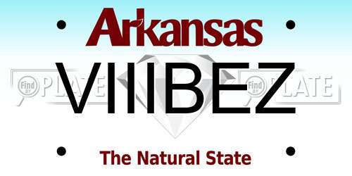 VIIIBEZ Arkansas License Plate