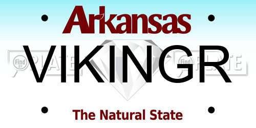 VIKINGR Arkansas License Plate