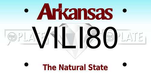 VILI80 Arkansas License Plate