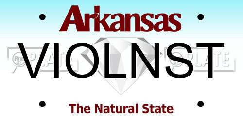 VIOLNST Arkansas License Plate