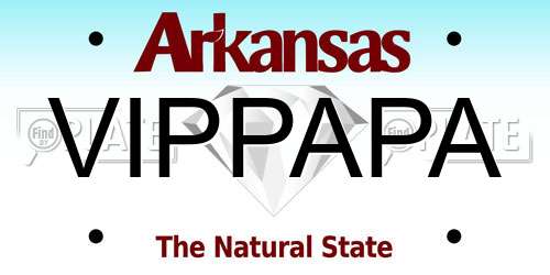 VIPPAPA Arkansas License Plate
