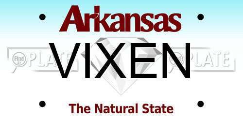 VIXEN Arkansas License Plate