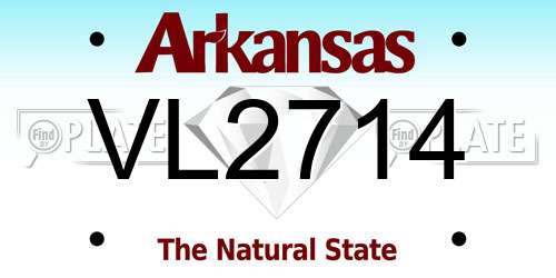 VL2714 Arkansas License Plate
