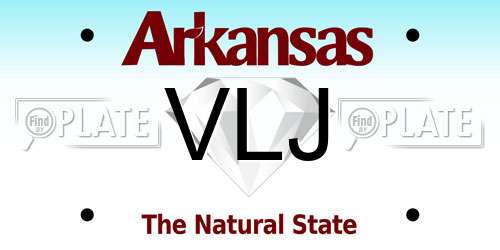 VLJ Arkansas License Plate