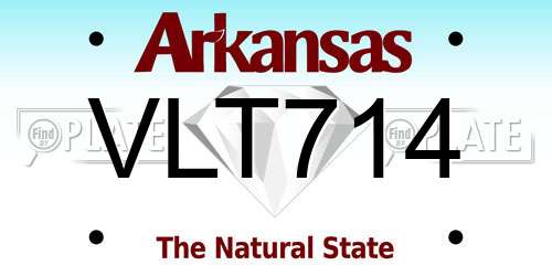 VLT714 Arkansas License Plate