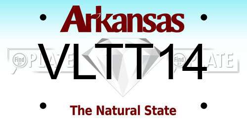 VLTT14 Arkansas License Plate