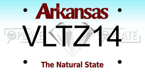 VLTZ14 Arkansas License Plate