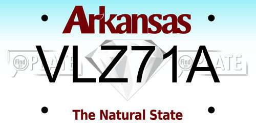 VLZ71A Arkansas License Plate