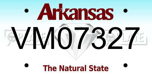 VM07327 Arkansas License Plate