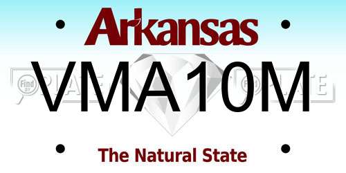 VMA10M Arkansas License Plate