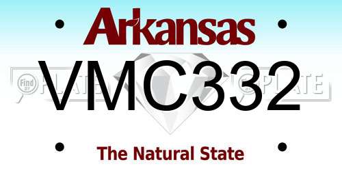 VMC332 Arkansas License Plate