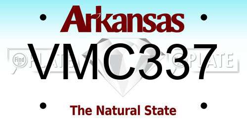 VMC337 Arkansas License Plate