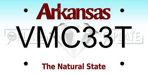 VMC33T Arkansas License Plate