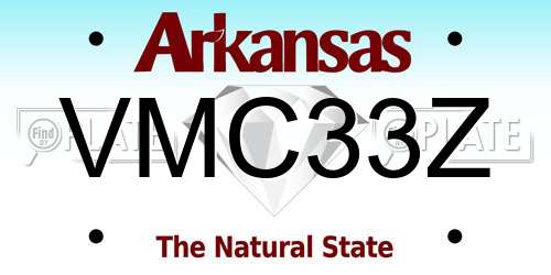 VMC33Z Arkansas License Plate