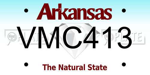 VMC413 Arkansas License Plate