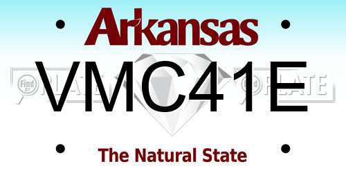 VMC41E Arkansas License Plate