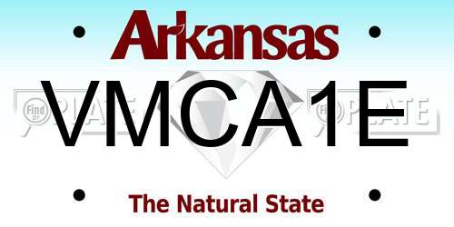 VMCA1E Arkansas License Plate