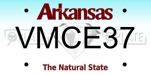 VMCE37 Arkansas License Plate