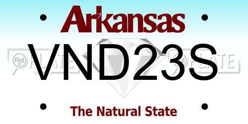 VND23S Arkansas License Plate
